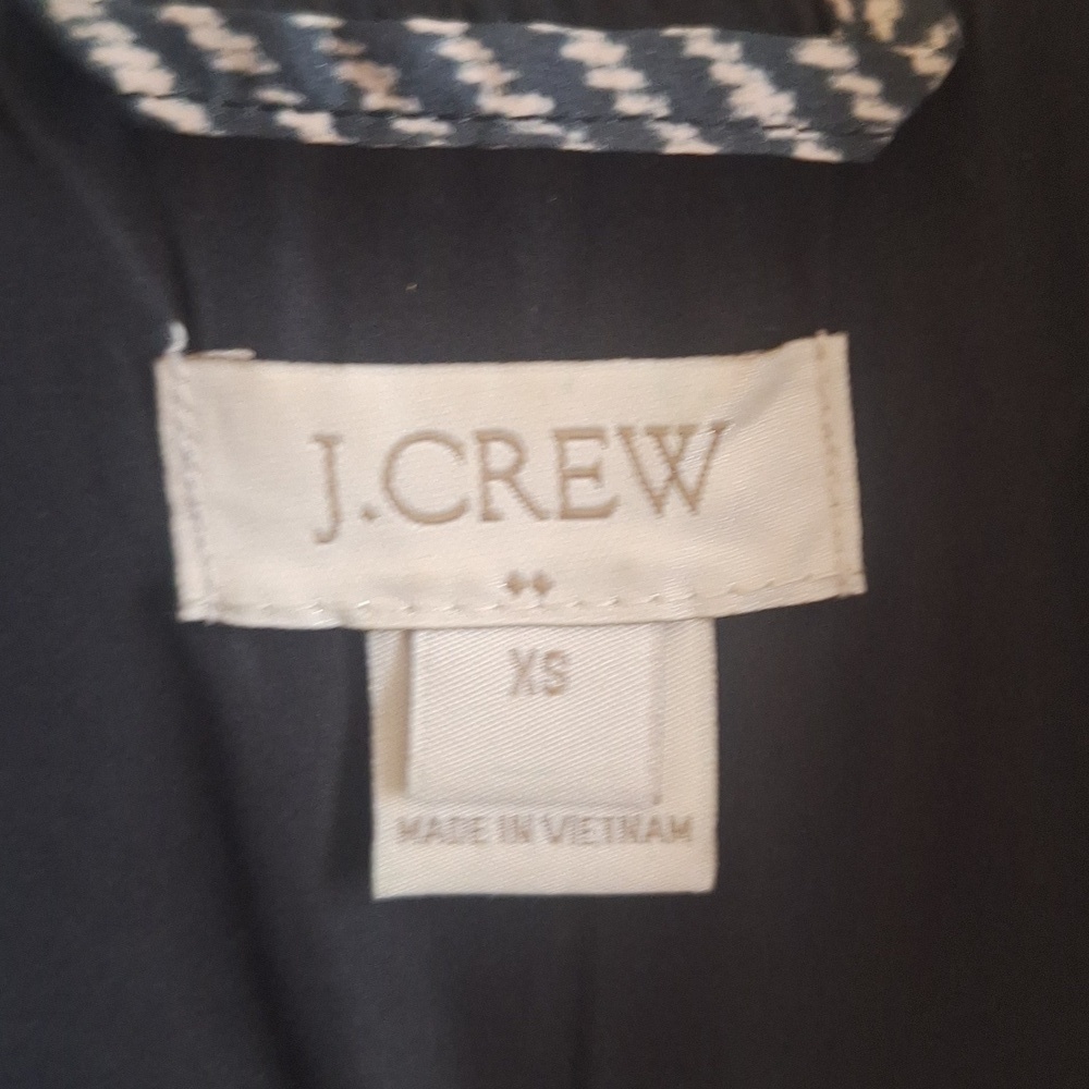 J.Crew Excursion Quilted Puffer Vest XS Black White Herringbone 90s Old Money - Picture 4 of 8